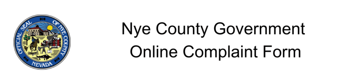 Nye County Government Online Complaint Form banner (png)